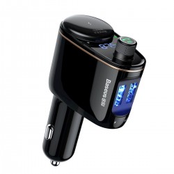 Baseus FM transmitter for car 2x USB, Bluetooth - Black