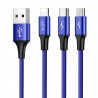 Baseus Rapid USB cable 3in1 Type C / Lightning / Micro 3A 1,2M (Blue)