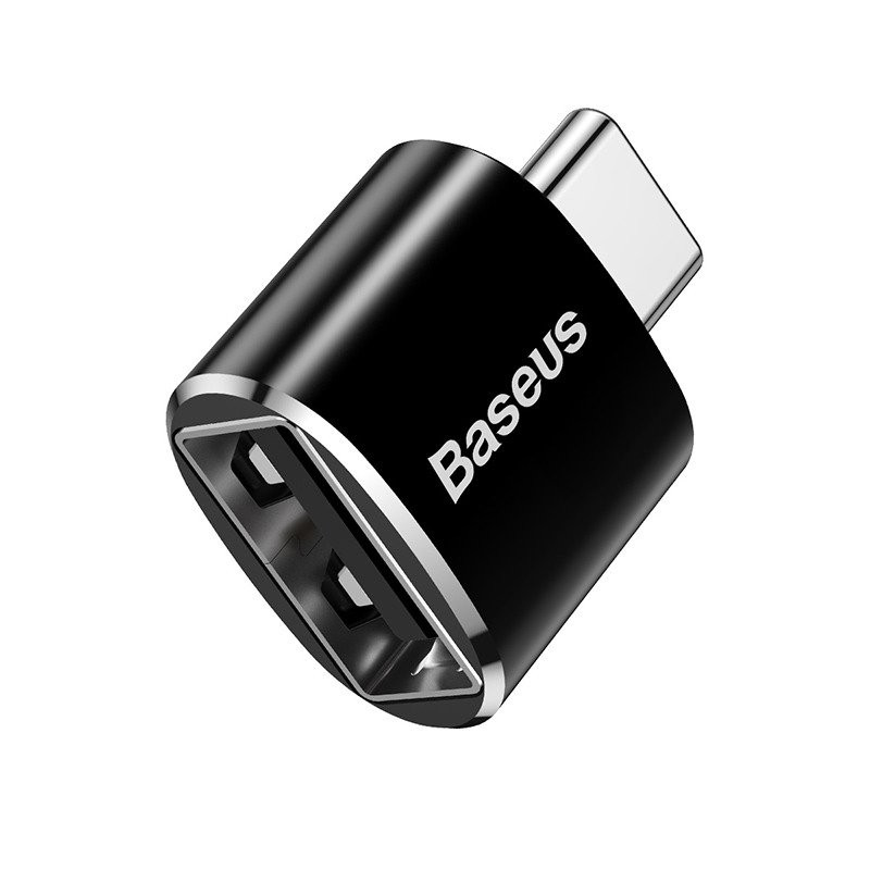 Adattatore Baseus da USB a USB Type-C 2.4A (nero)