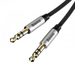 Baseus Yiven Audio Cable mini jack 3,5mm AUX, 1m (Black+Silver)