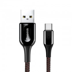 Baseus X-type Cable USB-C with LED backlight QC 3.0 1m 3A (Black)